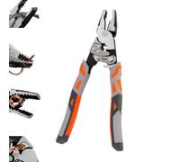 9" Ratchet Self-Locking Wire Cutter,Heavy Duty Cable Cutter Pliers | Ratcheting Locking Pliers,Ratchet action,self-locking control and non-slip handles,for cutting,stripping,gripping and bending