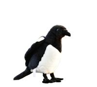 9" Realistic Magpie Plush Toy, Bendable Feet Stuffed Bird Animal, Black and White Bird Plushie(Pica pica)