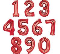 9 Red - 34" Foil Numbers