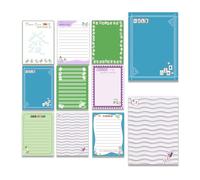 9 Science Theme Sticky Notes Pads Math Lovers Gifts Memo Pads Self-Adhesive Note Pads with Classic Tile Designs, Perfect for Birthday Party Supplies, Office & Home Decorations (Science theme)
