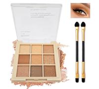 9-Shade Eyeshadow Palette, Neutral Beige, Pink And Brown, Matte And Shimmer