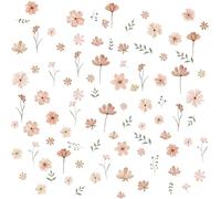 9 Sheets Boho Flower Wall Decals Daisy Flower Wall Stickers Boho Flowers Decals for Walls Playrooms and Art Bedroom Classroom High Coverage Removable Peel and Stick Wall Decor