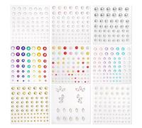 9 Sheets Festival Face Gems Stick On, Colorful Face Stickers for Crystal Self-adhesive Rhinestones for Eye Makeup Multi-Style Hair Gemstones Temporary Tattoo Diamond Jewels for Women Girls(Pattern 3)