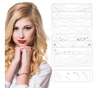 9 Sheets Gold Foil Glitter Freckles Face Tattoo Silver Foil Temporary Face Freckles for Women Waterproof Metallic Glitter Makeup for Festival Party and Glow Up Makeup (Silver, One Size)