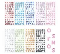 9 Sheets Rhinestone Letters Stickers, Self-Adhesive Glitter Letter Stickers, Multicolor Crystal Alphabet Sticker for Scrapbooking, Card Making, Grad Cap DIY Art Craft(9 Colors)
