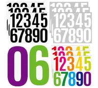 9 Sheets Self Adhesive House Address Numbers, Waterproof Mailbox Numbers Stickers, Vinyl Number Stickers 1-10, 3 Inch Mail Box Number Decals, for Mailbox Car Home (Mixed colors)