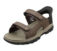 (9) Skechers Slip-ins Tresmen Reece Mens Walking Sandals in Chocolate