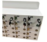 9-Slot Key Cabinet - Secure Storage for Office Classroom & Gym - White - Perfect for Safe Key Management and Easy Access