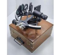 9" Solid Aluminium Nautical Black Tamaya Sextant Accurate Working Navigation Vintage