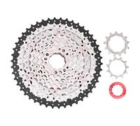 9 Speed Cassette Freewheel 46T Mountain Bike Bicycle High Strength Steel Tempered Hardening Super Fluid Drive Ni Cr Silver 11 13 16 20 24 28 34 40 46T