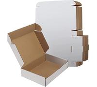 9" Square Pizza Box Shipping Postal Boxes Takeaway Style - White (10)