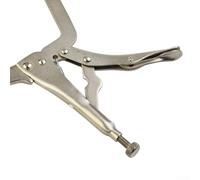 9" Steel C Clamp Locking Pliers with Turn Screw, 23cm Wide Jaw for Wood Tenon, Welding & Clamping, Silver Compatible with DIY Workshop Tools