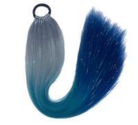 9 Strands Braided Dreadlock Ponytail Hair Braiding Hair Rings Hair Extension For Various Hairstyles Braiding Decoration Music Festival Hairpiece
