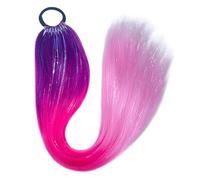 9 Strands Braided Hair Extension Colorful Dreadlock Hair Rings Ponytail Holder For Trendy Hairstyles Fashion Hair Braiding Colorful Dreadlock Ponytail