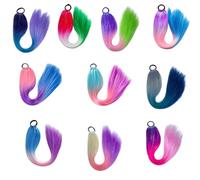 9 Strands Braided Hair Extension Colorful Dreadlock Hair Rings Ponytail Holder For Trendy Hairstyles Fashion Hair Braiding