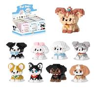 9 Style Mini Animal Dog Building Block Set -- 1995PCS Corgi, Husky, Poodle, Dachshund Micro Bricks Kit, Collection Cute Pet Models, Home Office Decor, Creative Gift for Adults and Teen