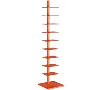 9-Tier Metal Book Tower, Open Invisible Bookshelf, Vertical Bookcase, Multipurpose Ladder Bookshelves for Home and Office Display