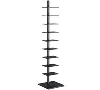 9-Tier Metal Book Tower, Open Invisible Bookshelf, Vertical Bookcase, Multipurpose Ladder Bookshelves for Home and Office Display