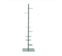 9-Tier Metal Bookshelf - 360° Rotating Open Storage Tower Vertical Floor-to-Ceiling Bookcase for Living Room & Office Green Durable Iron Design