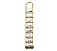 9-Tier Metal Shoe Rack - Vertical Space-Saving Open Shoe Cabinet Shoe Tower (Gold 27 x 22 x 148 cm 24 x 24 x 138 cm) for Home & Entryway Storage