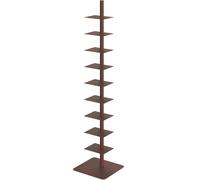 9 Tier Metal Spine Bookshelf for Small Spaces Multipurpose Corner Solution with Tall & Narrow Ladder Design for Stunning Book Display at Home
