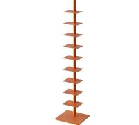 9 Tier Metal Spine Bookshelf for Small Spaces Multipurpose Corner Solution with Tall & Narrow Ladder Design for Stunning Book Display at Home