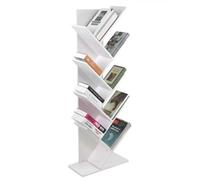 9 Tier Tree Bookshelf Tall Floor Standing Book Shelf Tall Bookcase Living Room White