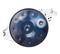 9 Tones 22 Inch Hand Pan, 440 Hz Handpan Drum, Harmonic Handpan Drum in D Minor, for Sound Healing, Wonderful Melody that the Perfect Sound is Delivered to Your Hands (Blue, 9 Tones)