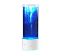 9" Tornado Lamp LED Color Changing,Tornado Maker Science Toy, Battery/USB Cable Operated,Christmas Day Decoration, Novelty Nature Decor Gift for Boys Girls, Men, Women, Black/White
