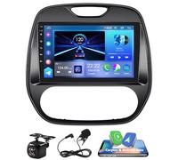 9" Touchscreen Android 14 Double Din Car Stereo Radio for Renault Captur 2013-2019 2G+32G w/Wireless CarPlay Android Auto Car MP5 Player GPS Sat Nav w/SWC Mirror Link Split Screen + Backup Cam Mic