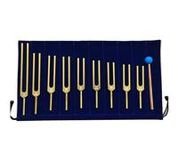 9 Tuning Fork Set For Sound Healing, Vibration, Musical Instrument, Balancing, Healers, With Rubber Mallet, Velvet Storage Bag, For Cosmic Octave, Sound Healing