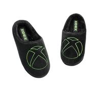 (9 UK-10 UK, Black/Green) Xbox Mens Logo Mule Slippers
