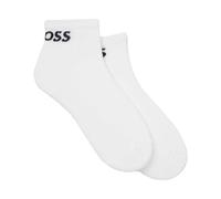(9 UK-12 UK, White) Boss Unisex Adult Ankle Socks (Pack of 2)