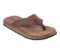 (9 UK, Brown) Skechers Mens Tantric Fritz Flip Flops