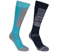 Convex Ski Socks Pack of 2 Trespass Mid Navy 9-12