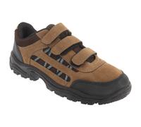 (9 UK, Khaki/Brown) Dek Mens Ascend Triple Touch Fastening Trek Hiking Trail Shoes