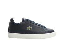(9 UK, Navy/White) Lacoste Mens Lerond Set Croc Leather Flat Trainers