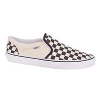 (9 UK, White Checkered) Vans Mens Asher Canvas Casual Slip On Plimsolls Trainers Shoes