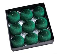 9 Velvet Christmas Ball Decorations for Xmas Tree and Holiday Parties, Soft Texture Ornaments for Cozy Festive Look (Green)