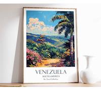 9 Venezuela Travel Poster Venezuela Print South America Travel Art Tropical decor Latin Art Sou A3 Poster on Canvas - Wall Art Home Decor Movie Poster Canvas Film Cinema Retro Vintage Cult Classic No