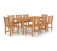 (9) vidaXL Solid Wood Teak Garden Dining Set Patio Table Furniture Multi Models