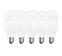 9 Watts A60 E27 LED Bulb Opal Warm White Dimmable, Pack of 10 Harper Living White One Size
