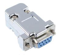 9-Way D Connector Socket Solder Lug + Metallised Hood Cover