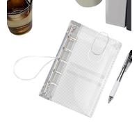 9 x 12.5 cm PVC Clear Folder | Ring Binder with 5-Ring Trifold Design, Planner Organizer, Refillable Storage, Economy Binder | Planner, Notebook, Card