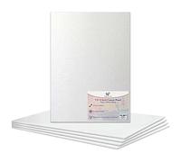 9 X 12” Canvas Panel Stretched Blank Canvas Board Primed Artist Boards 100% Cotton for Oil Paint Acrylic Painting Mixed Media White Canvases Painting Panel (9x12 Inch - 5 Boards)