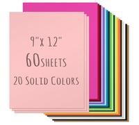 9 x 12 Inch Large Colored Cardstock 60 Sheets 20 Assorted Colors Solid Core Card Stock Paper for Card Making Paper Crafting,Poster Board Blank