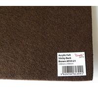 9" x 12" Sheet Sticky Back Self Adhesive Acrylic Felt Fabric - Burnt Sienna Brown