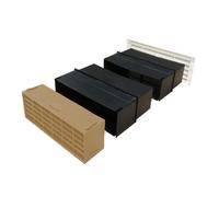 9" X 3" Extendable Combination Cavity Wall Sleeve Vent With Buff Air Brick