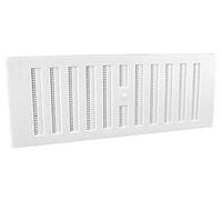 9" x 3" White Plastic Adjustable Hit And Miss Air Vent Grille With Flyscreen Cover