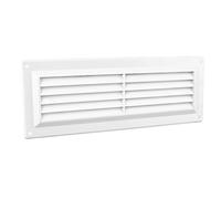 9" x 3" White Plastic Louvre Air Vent Grille with Flyscreen Cover